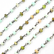Peruvian Opal Wire Wrap Chain